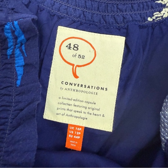 Anthropologie 48 Of 52 Conversations Colloquial Off Shoulder Nautical Midi Dress - Picture 13 of 14